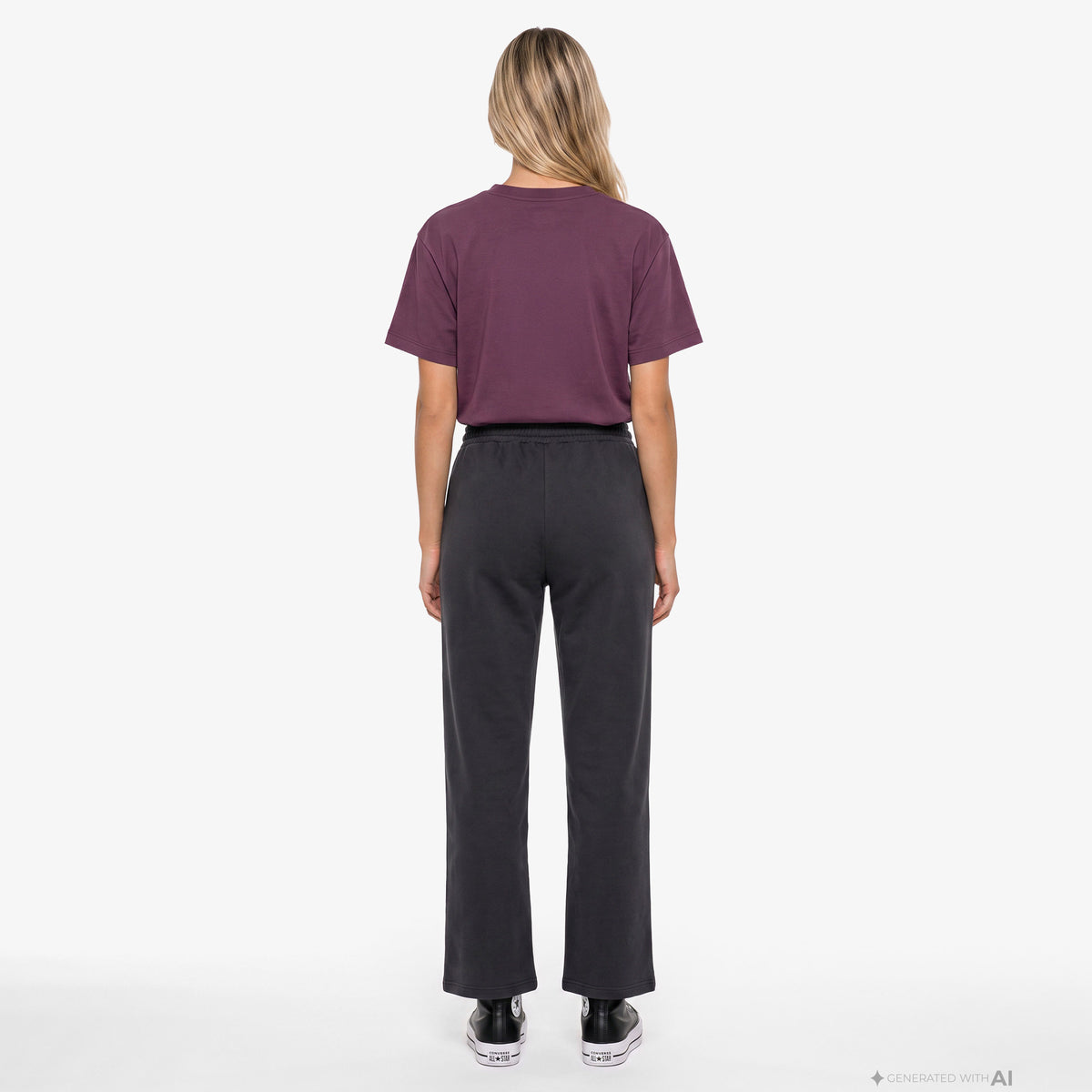 United4 Regular Fit Kadın Siyah Eşofman Altı
