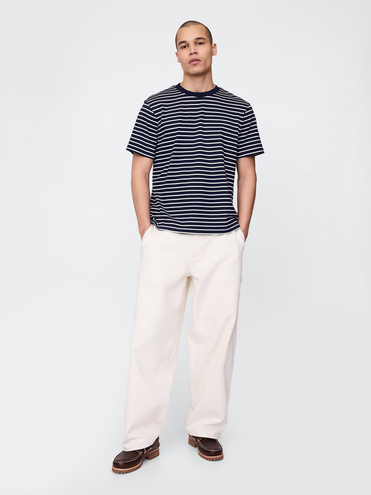 Çizgili Heavyweight Relaxed T-shirt