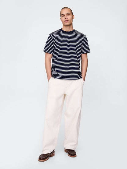 Çizgili Heavyweight Relaxed T-shirt