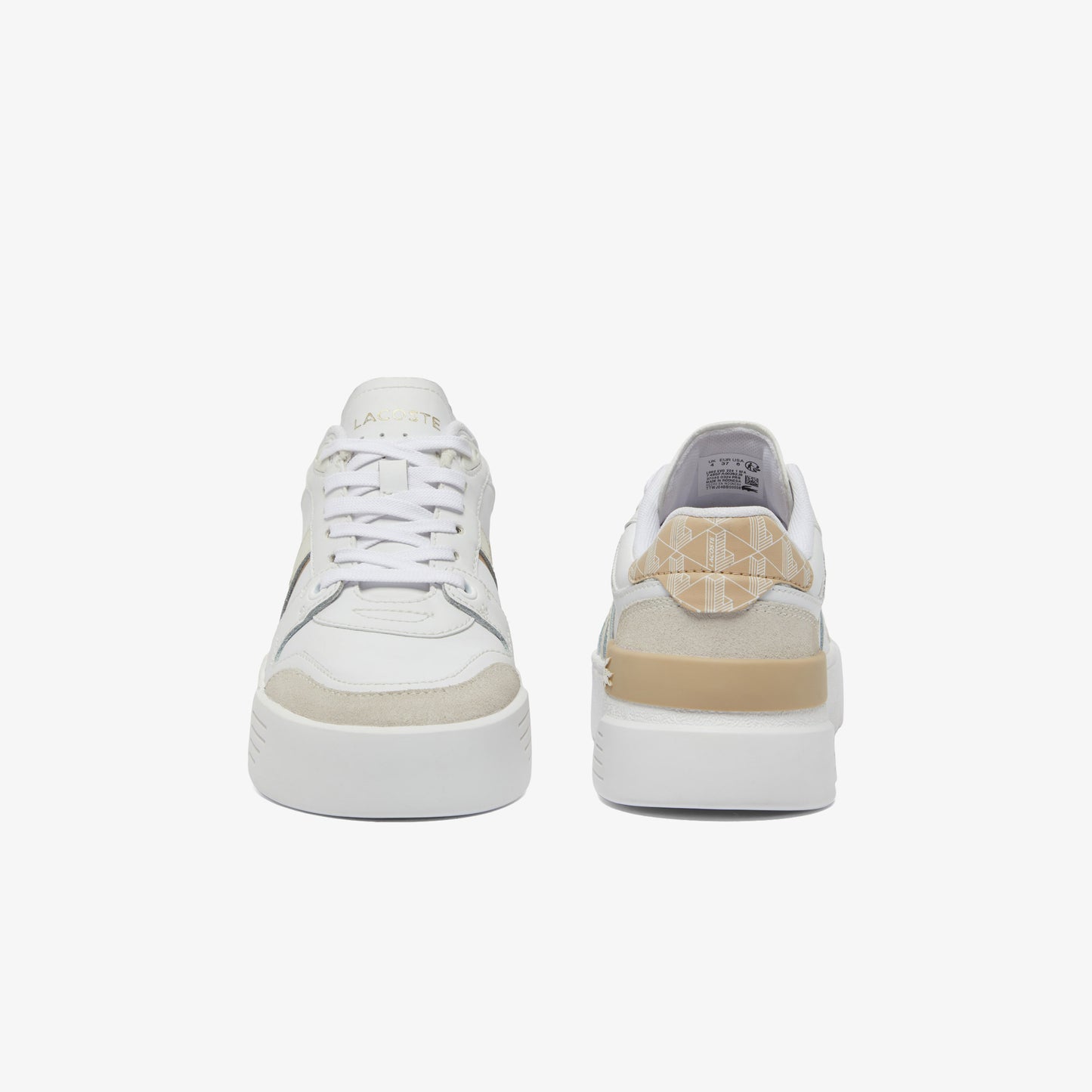 Lacoste L002 Evo Kadın Beyaz/kahverengi Sneaker