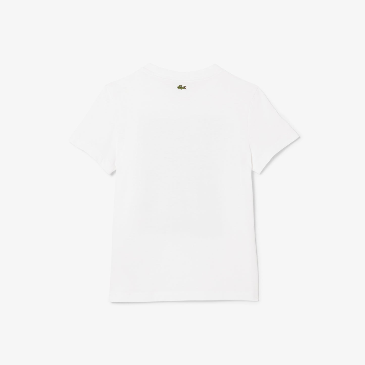 Lacoste Çocuk Bisiklet Yaka Baskılı Beyaz T-shirt