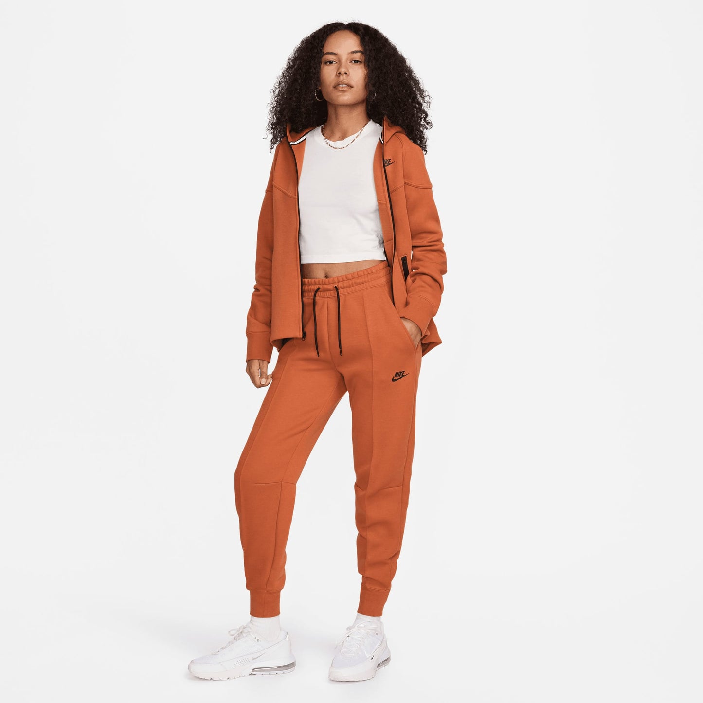 Nike Sportswear Tech Fleece Kadın Turuncu Eşofman Altı
