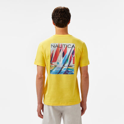 Nautica Erkek Sarı Regular Fit T-shirt