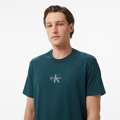 Calvin Klein 30s Micro Monologo Graphic Erkek Yeşil T-shirt