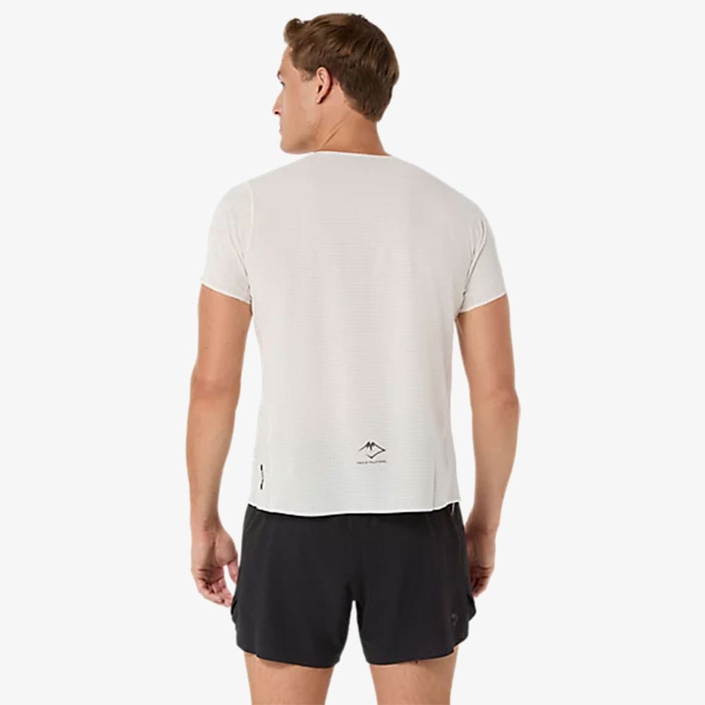 Asics Fujitrail Elite Graphic Ss Top Erkek Krem T-shirt