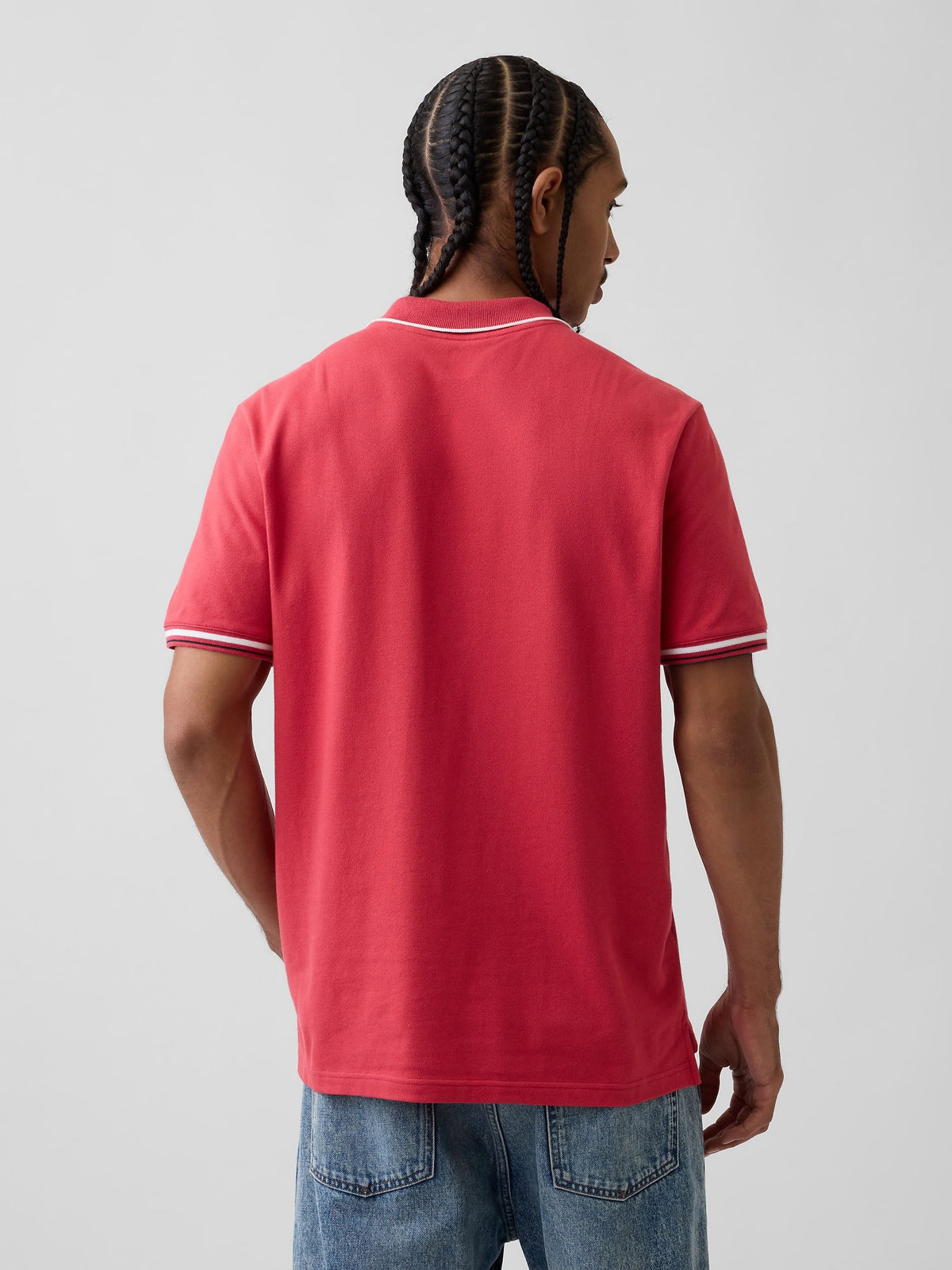 Siyah Gap Logo Piqué Polo Yaka T-shirt