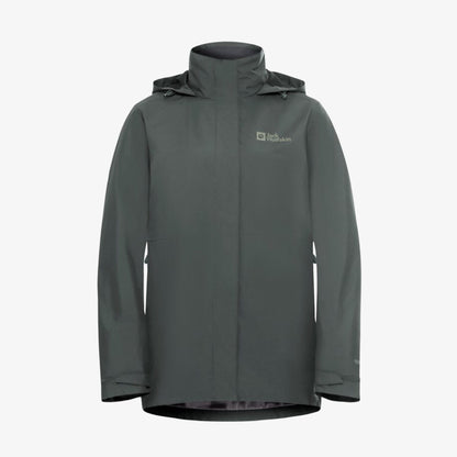Jack Wolfskin Rotwand 3in1 Kadın Yeşil Ceket