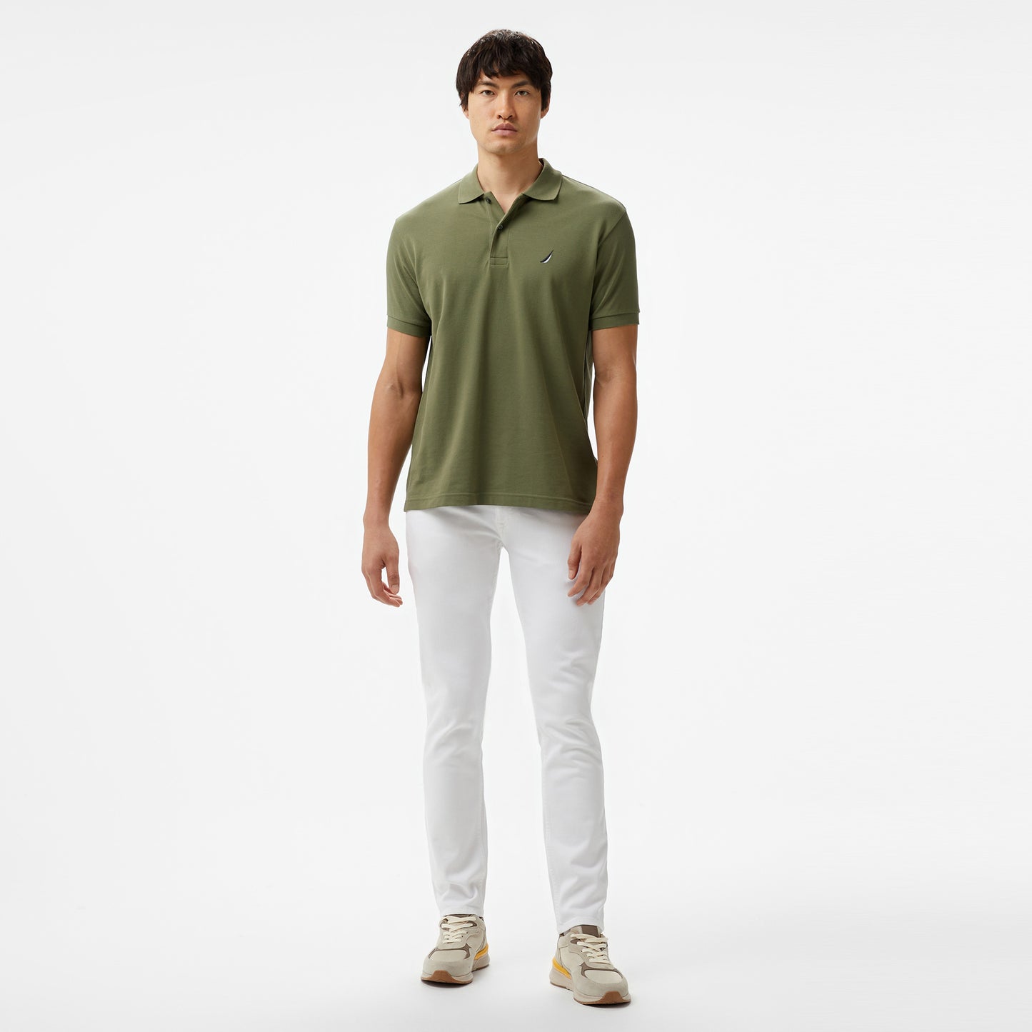 Nautica Erkek Yeşil Classic Fit Kısa Kollu Polo Yaka T-shirt