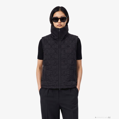 Lacoste Regular Fit Kadın Siyah Yelek