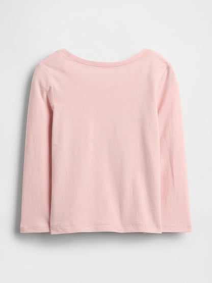 Pembe Gap Grafik Baskılı T-shirt