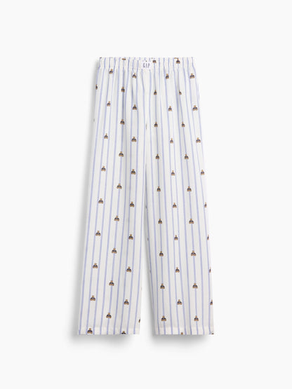 Beyaz Recycled Flannel Pijama Altı