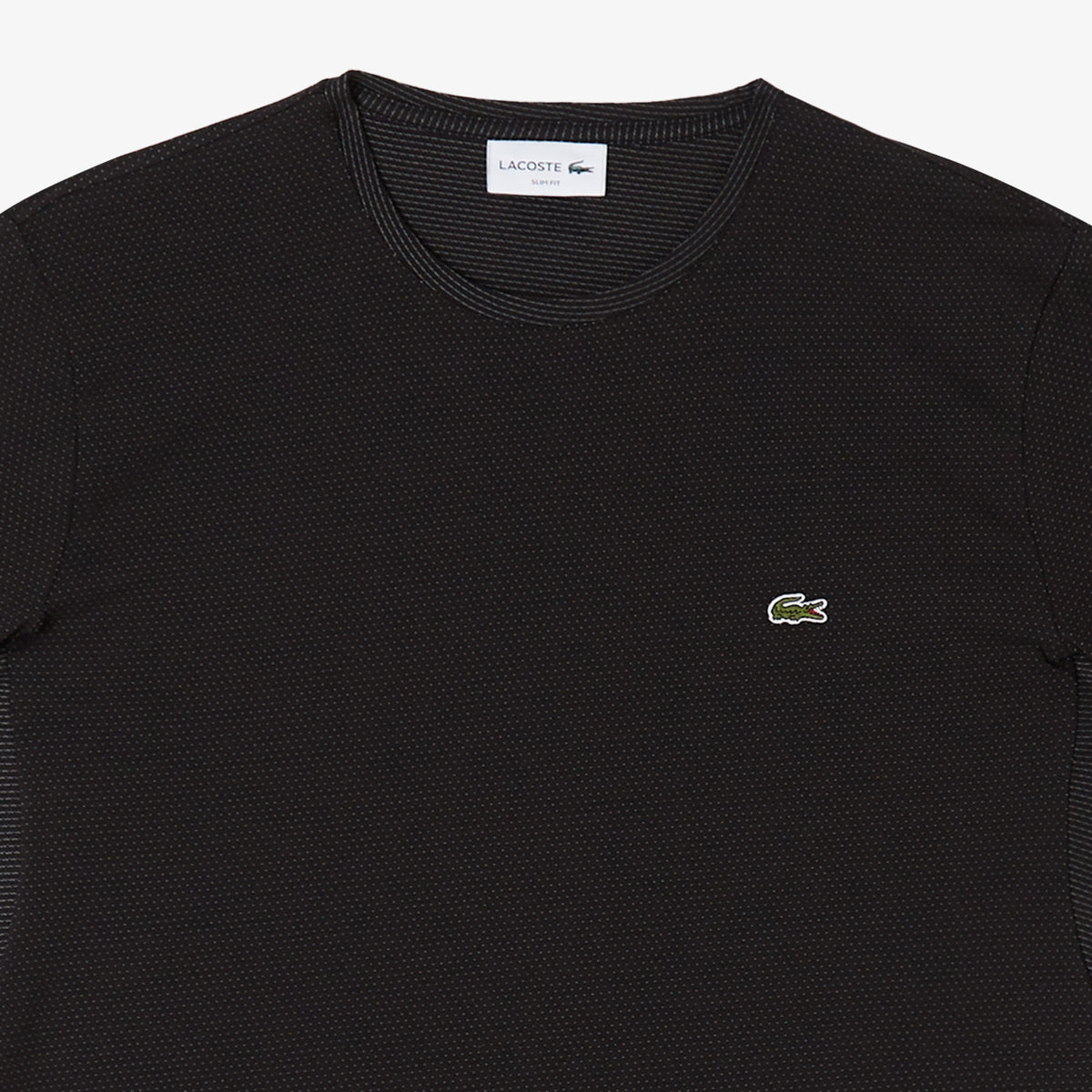 Lacoste Erkek Slim Fit Bisiklet Yaka Siyah T-shirt