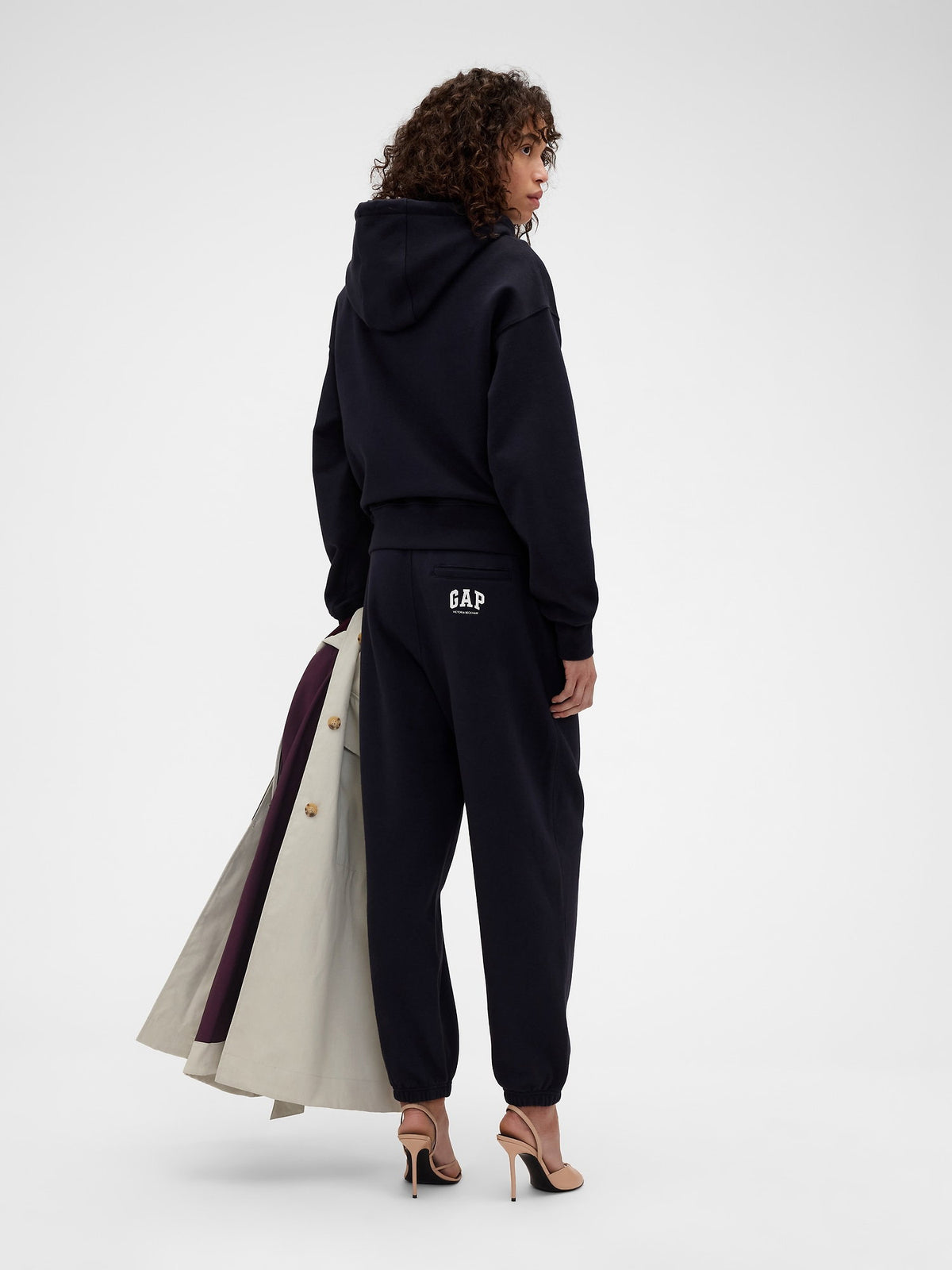 Lacivert Gap × Victoria Beckham Heavyweight Fransız Havlu Kumaş Jogger Eşofman Altı