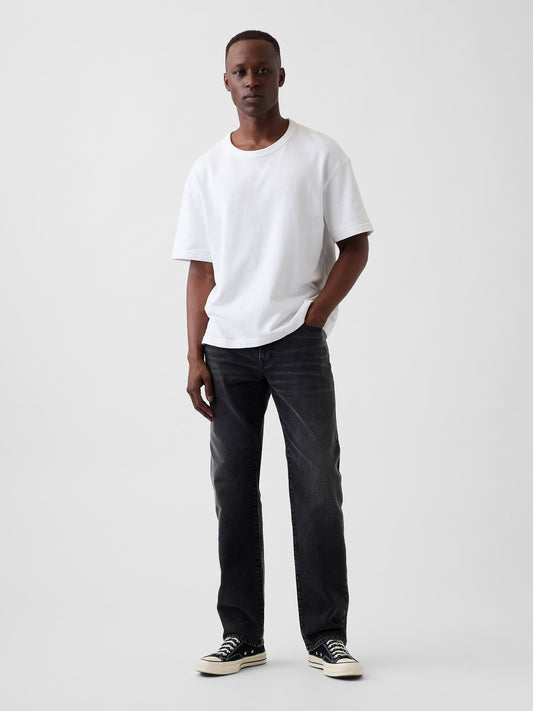 Siyah Straight Jean Pantolon
