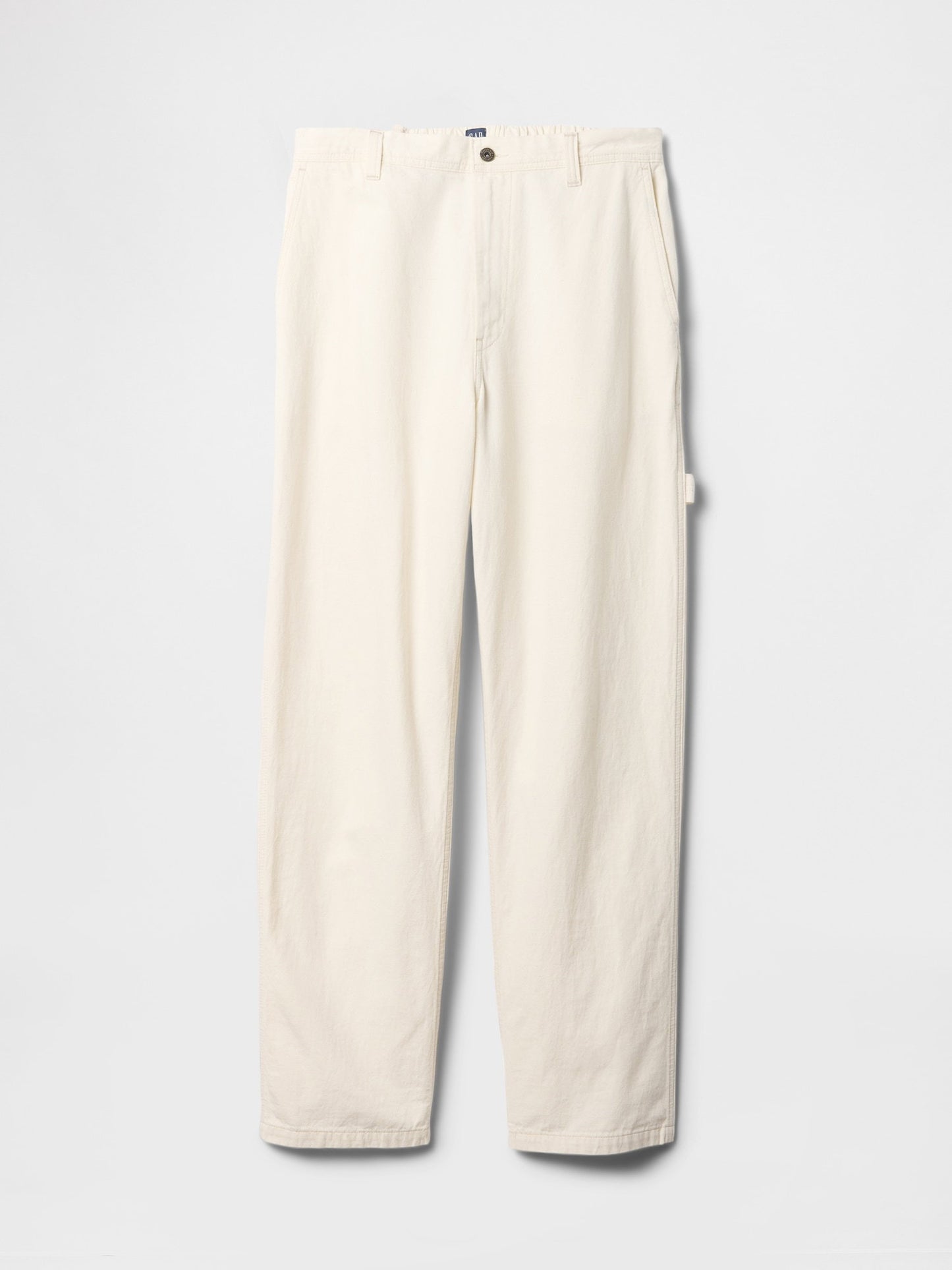 Kırık Beyaz Baggy Carpenter Jean Pantolon