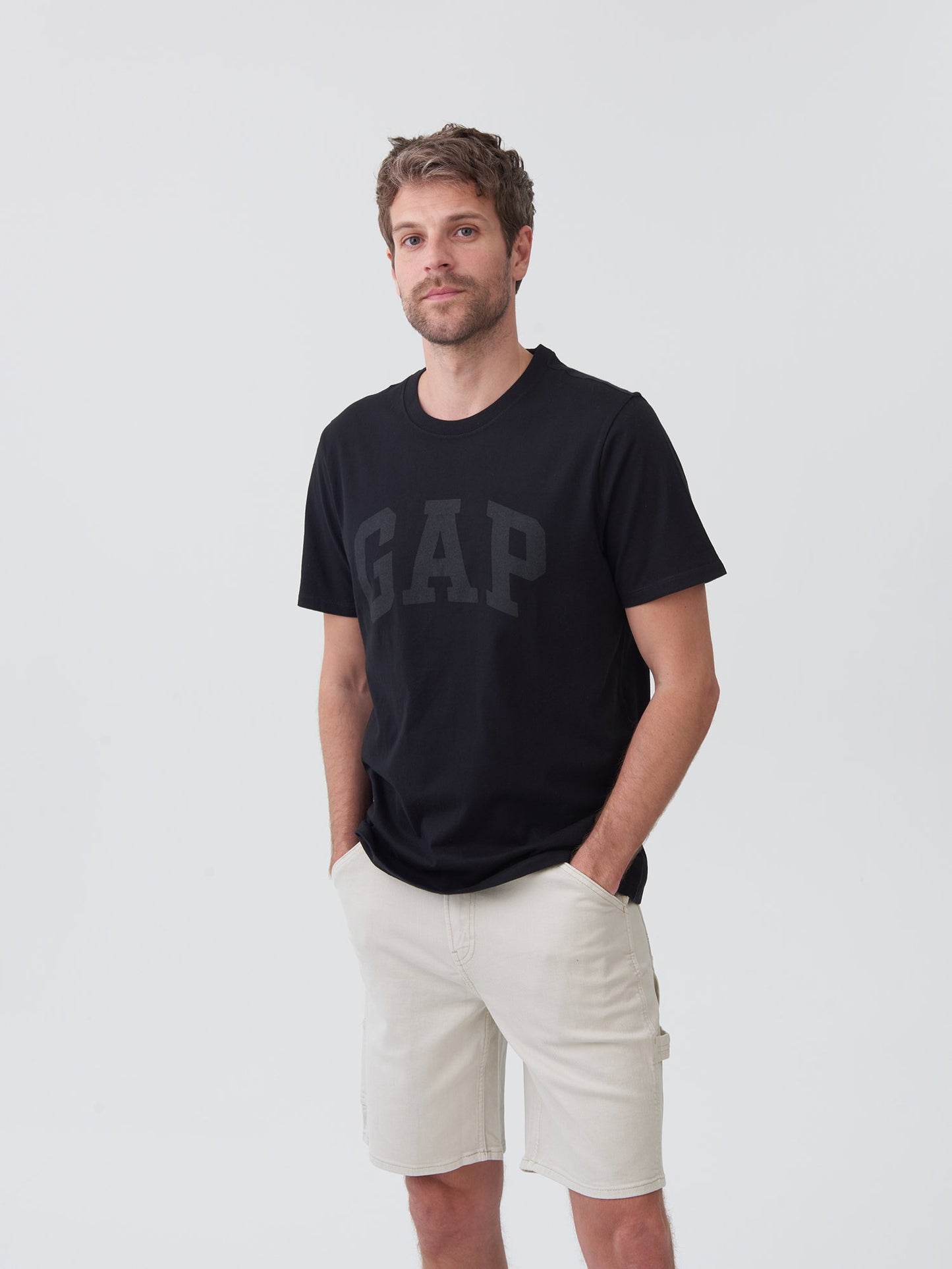 Siyah Everyday Soft Gap Logo 2'li T-shirt Seti