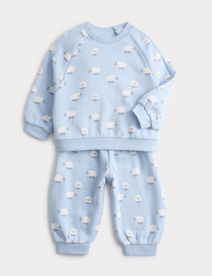 Koyun Desenli Pijama Takımı