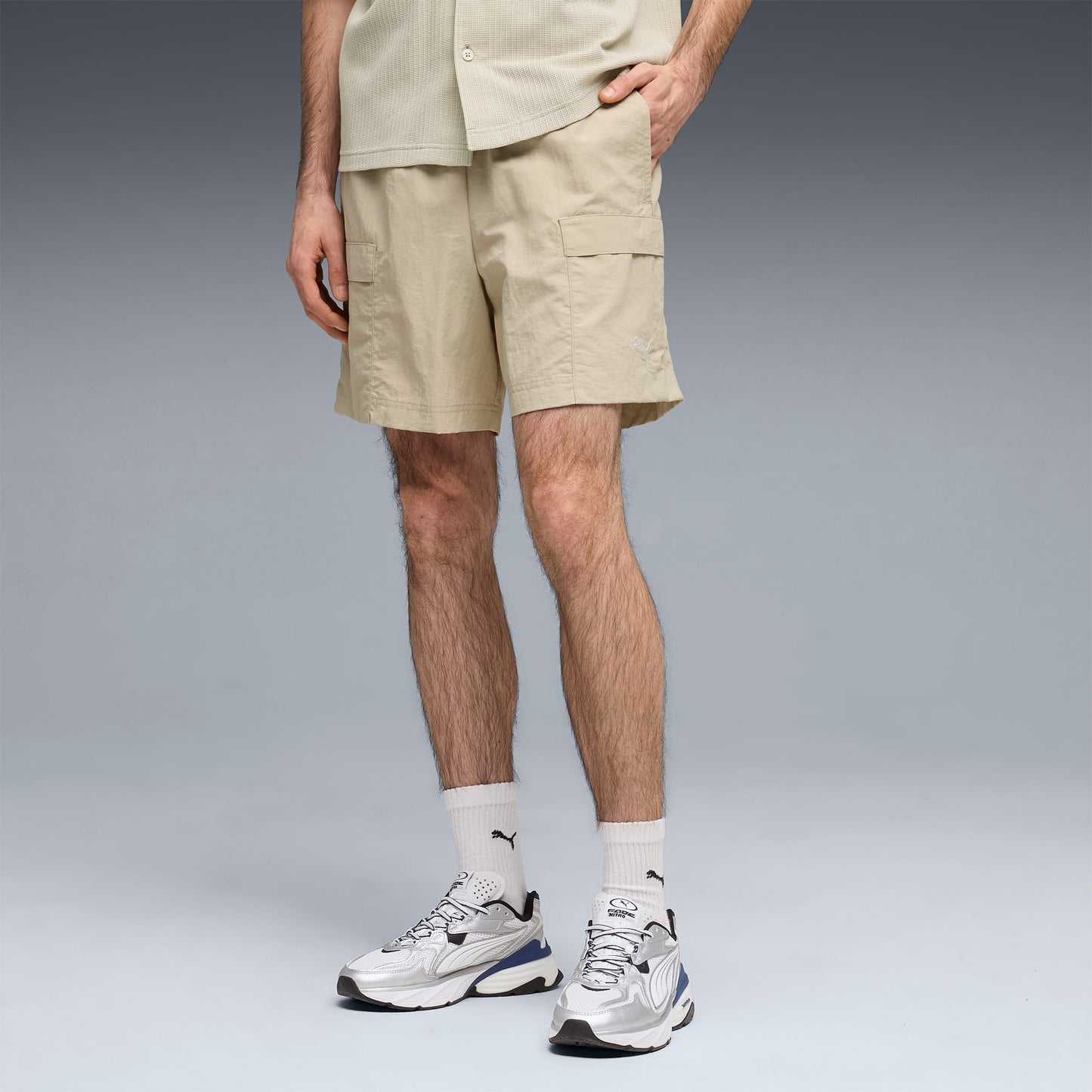 Puma Wardrobe Essentials Erkek Gri Şort