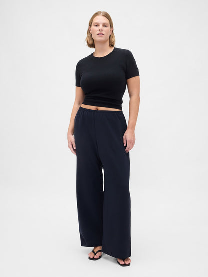 Lacivert Easy Wide-leg Pantolon