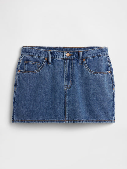 Mavi Denim Mini Şort