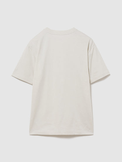 Kırık Beyaz Everyday Soft Relaxed Grafik Baskılı T-shirt