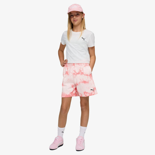 Puma Essentials Relaxed Tie-dye Çocuk Pembe Şort