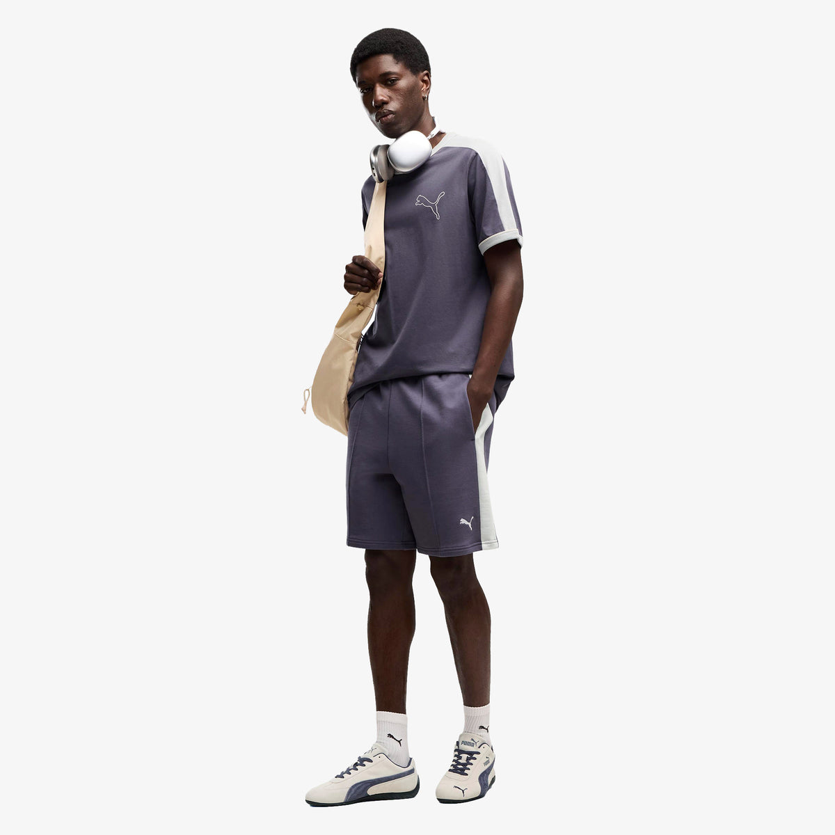 Puma T7 Ringer Erkek Mavi T-shirt