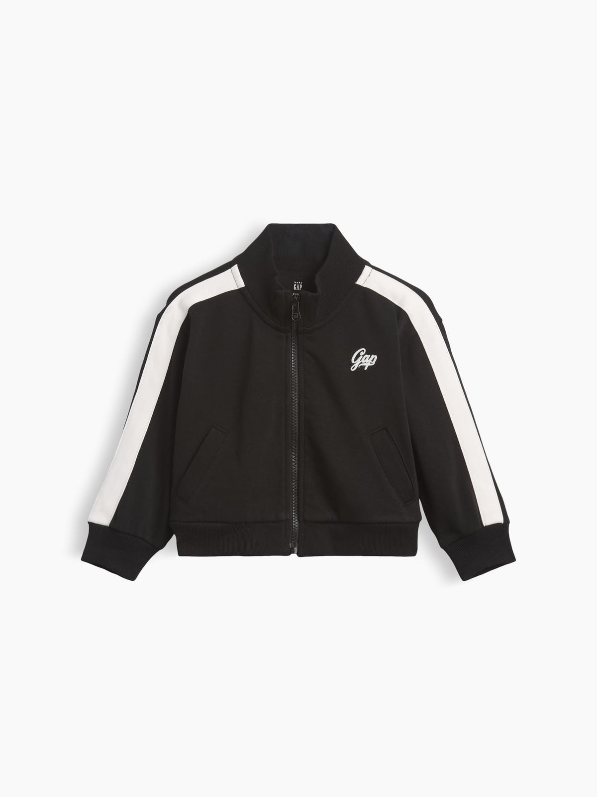 Siyah Vintagesoft Terry Gap Logo Spor Ceket