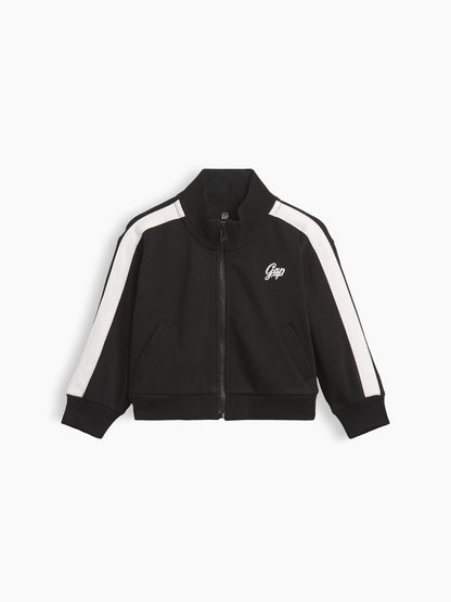 Siyah Vintagesoft Terry Gap Logo Spor Ceket