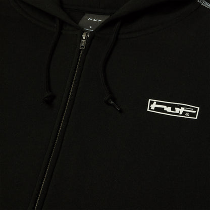 Huf Stretch Full-zip Erkek Siyah Sweatshirt