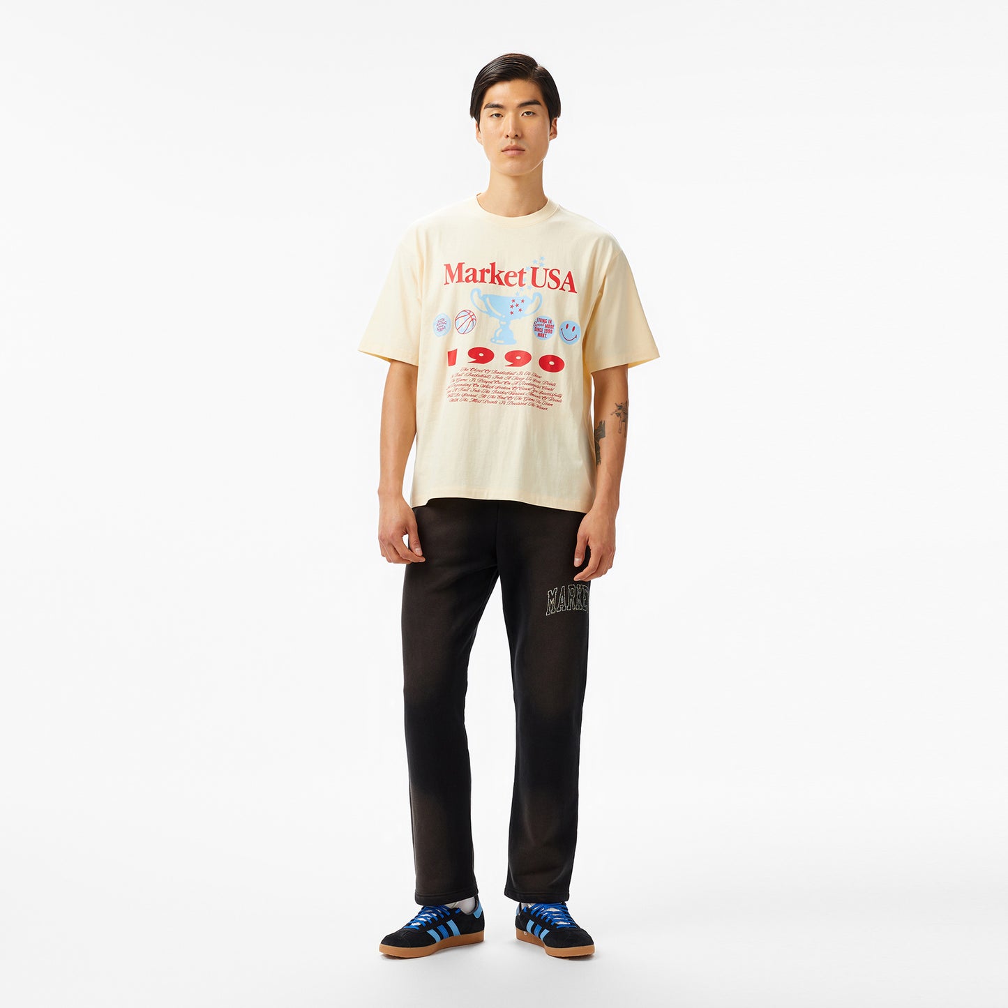 The Market Usa 1990 Unisex Krem T-shirt