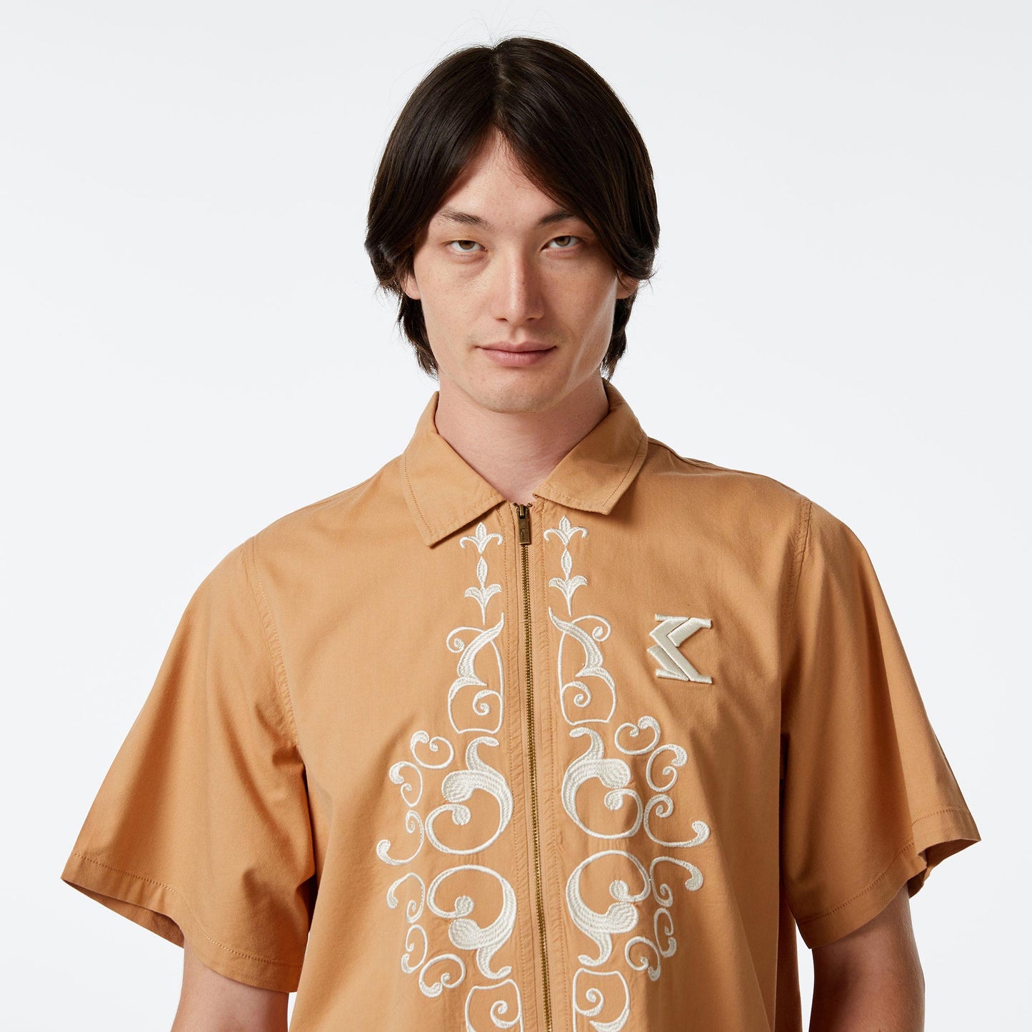 Karl Kani Og Ornament Woven Erkek Krem Gömlek