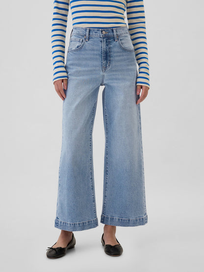 Mavi High Rise Wide-leg Crop Jean Pantolon
