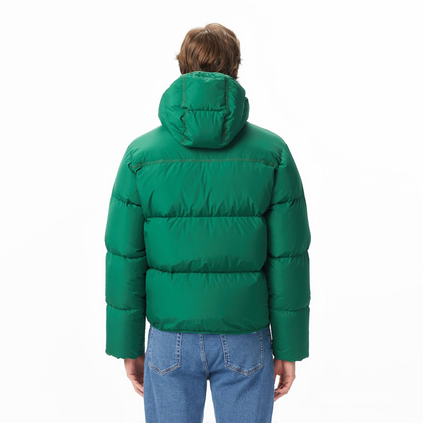 Lacoste Erkek Relaxed Fit Kapüşonlu Yeşil Mont