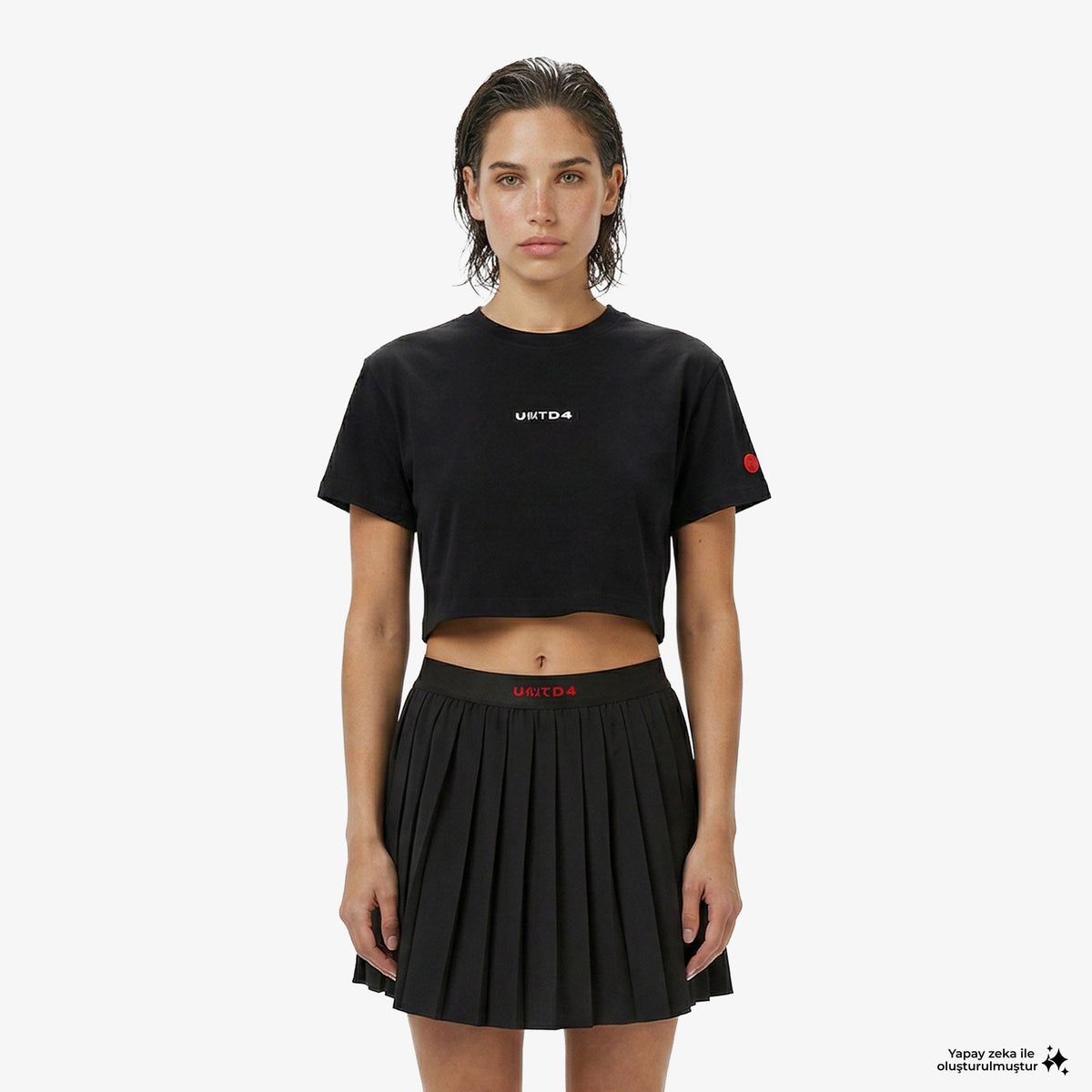 Unıted4 Regular Fit Kadın Siyah T-shirt