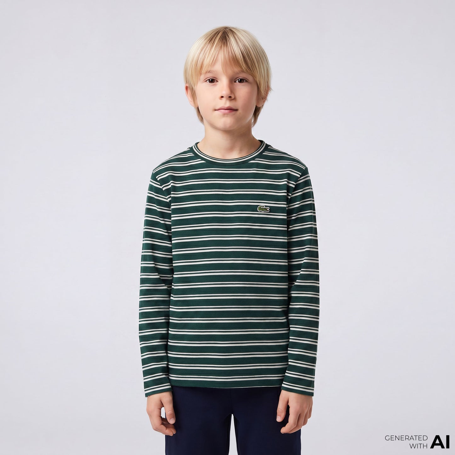 Lacoste Çocuk Bisiklet Yaka Yeşil T-shirt