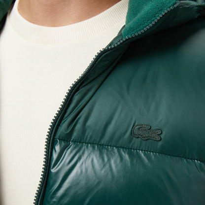 Lacoste Erkek Relaxed Fit Kapüşonlu Koyu Yeşil Mont
