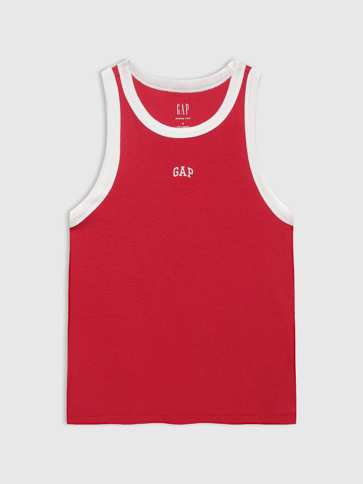 Kırmızı Gap Logo Fitilli Halter Yaka Atlet