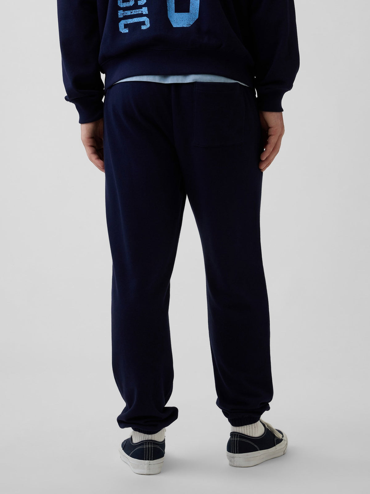 Lacivert Relaxed Gap Logo Fransız Havlu Kumaş Jogger Eşofman Altı