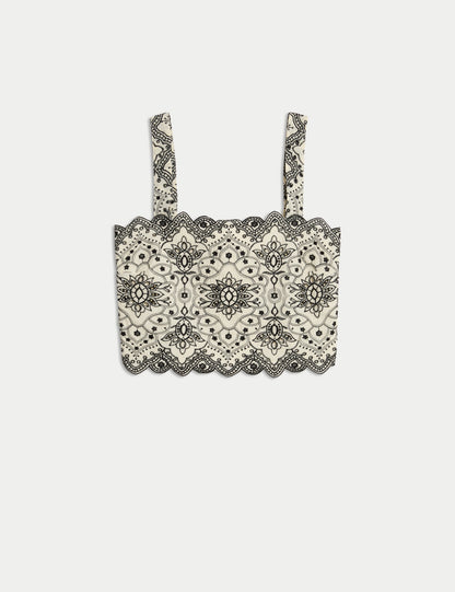 Pamuklu Slim Fit Crop Top