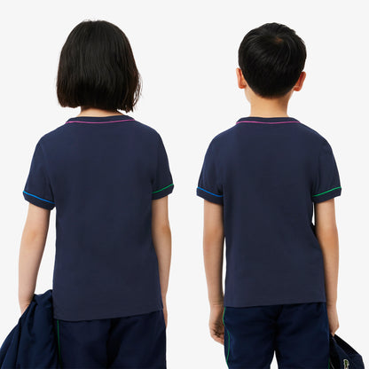 Lacoste Çocuk Bisiklet Yaka Lacivert T-shirt