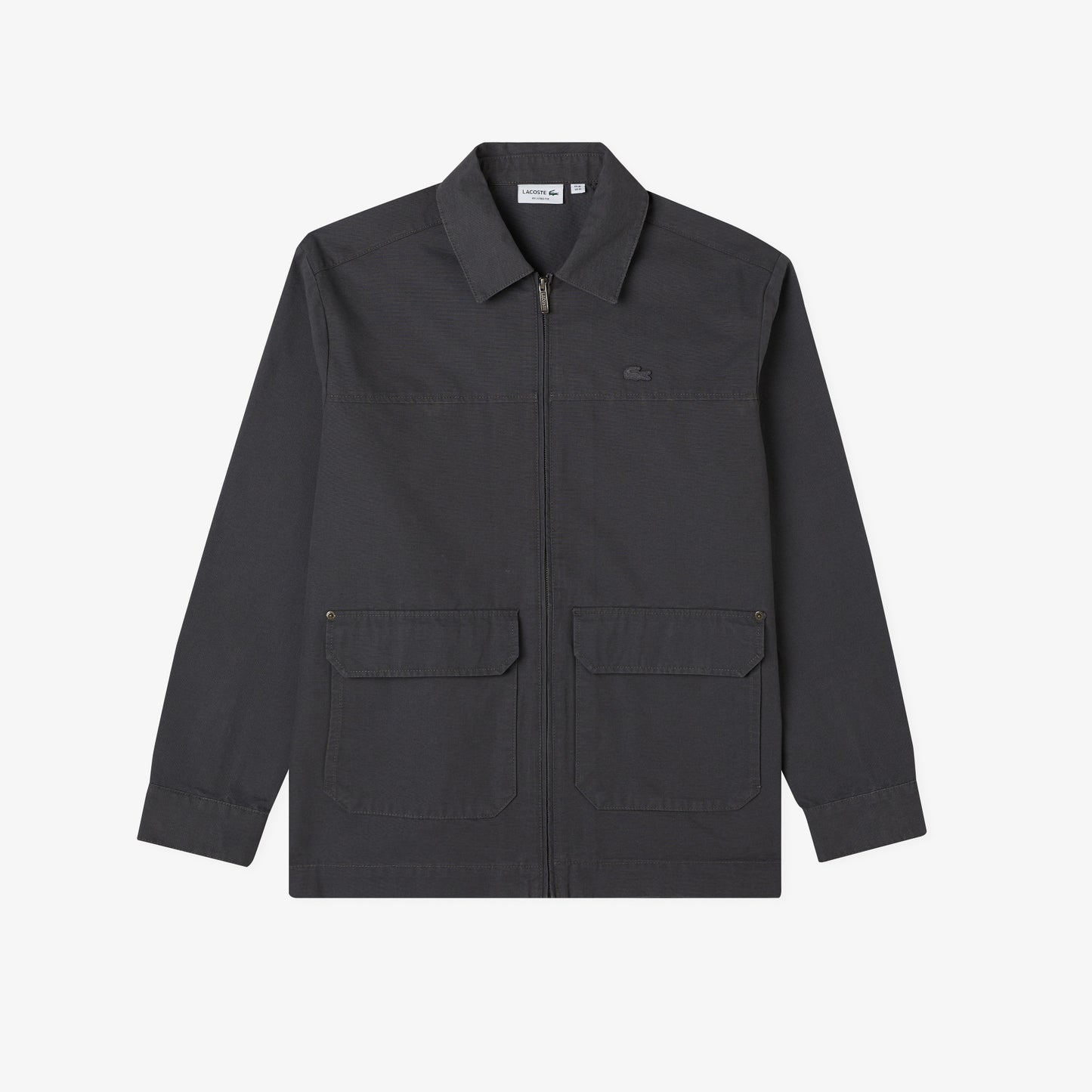 Lacoste Erkek Relaxed Fit Fermuarlı Koyu Gri Ceket