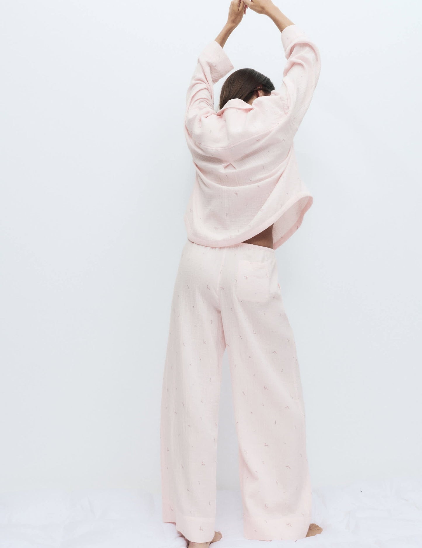 Müslin Uzun Kollu Pijama Takımı