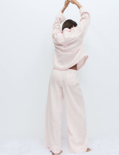 Müslin Uzun Kollu Pijama Takımı