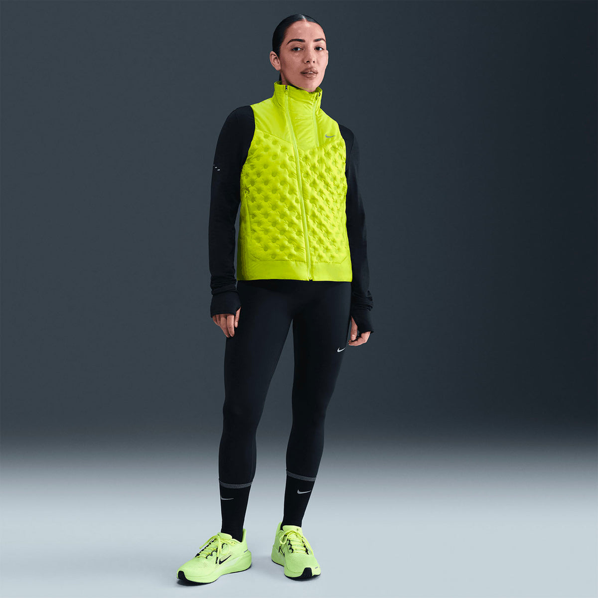 Nike Therma-fıt Adv Repel Aeroloft Kadın Sarı Koşu Yelek