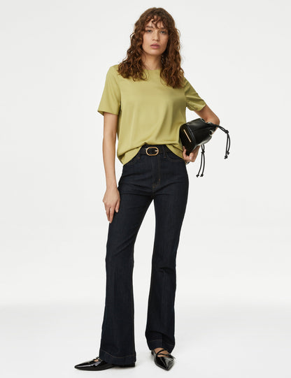 Regular Fit Kısa Kollu Bluz