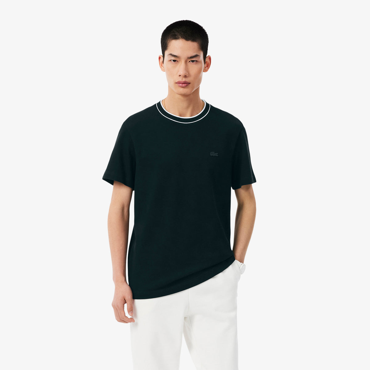Lacoste Erkek Regular Fit Bisiklet Yaka Lacivert T-shirt