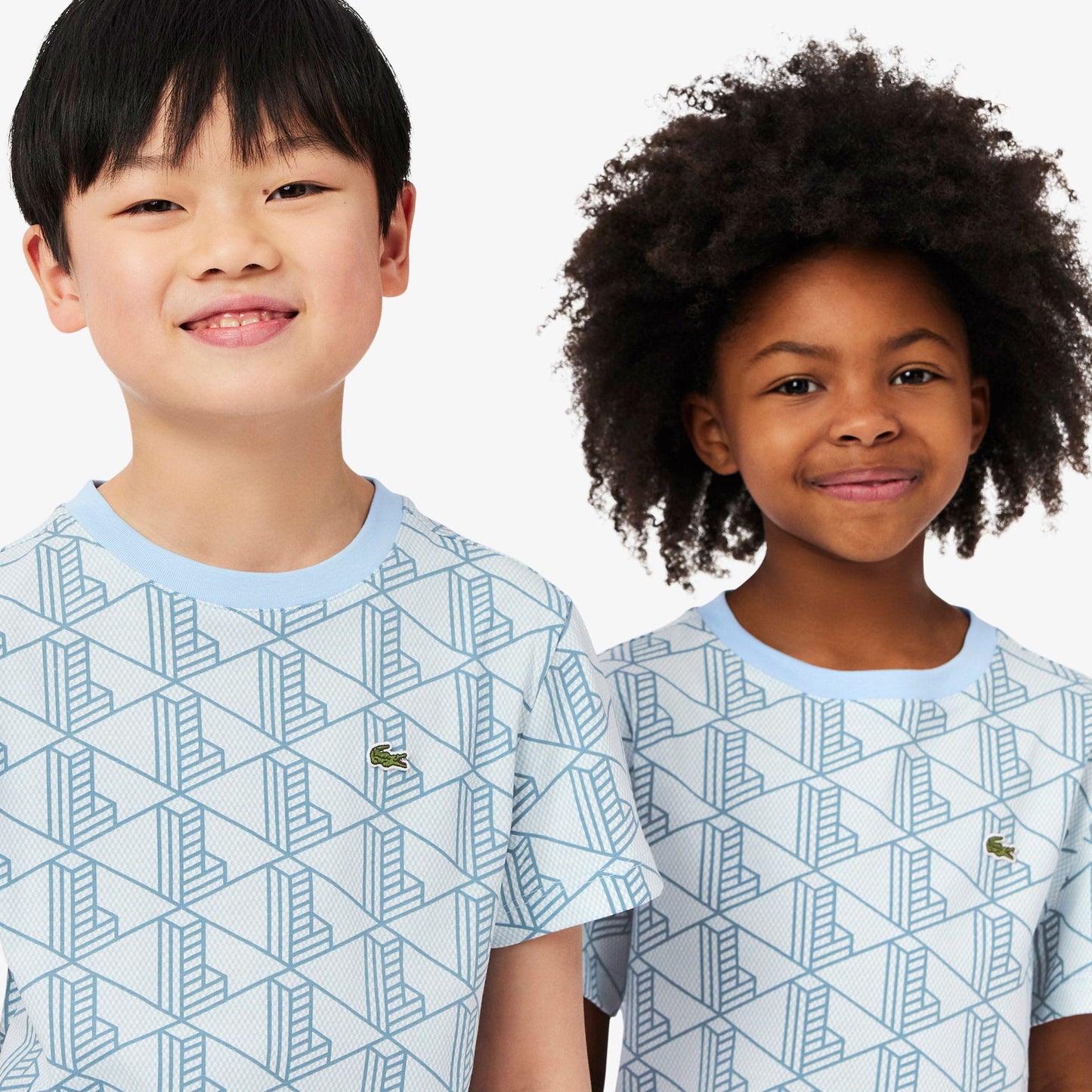 Lacoste Relaxed Fit Monogram Çocuk Mavi T-shirt