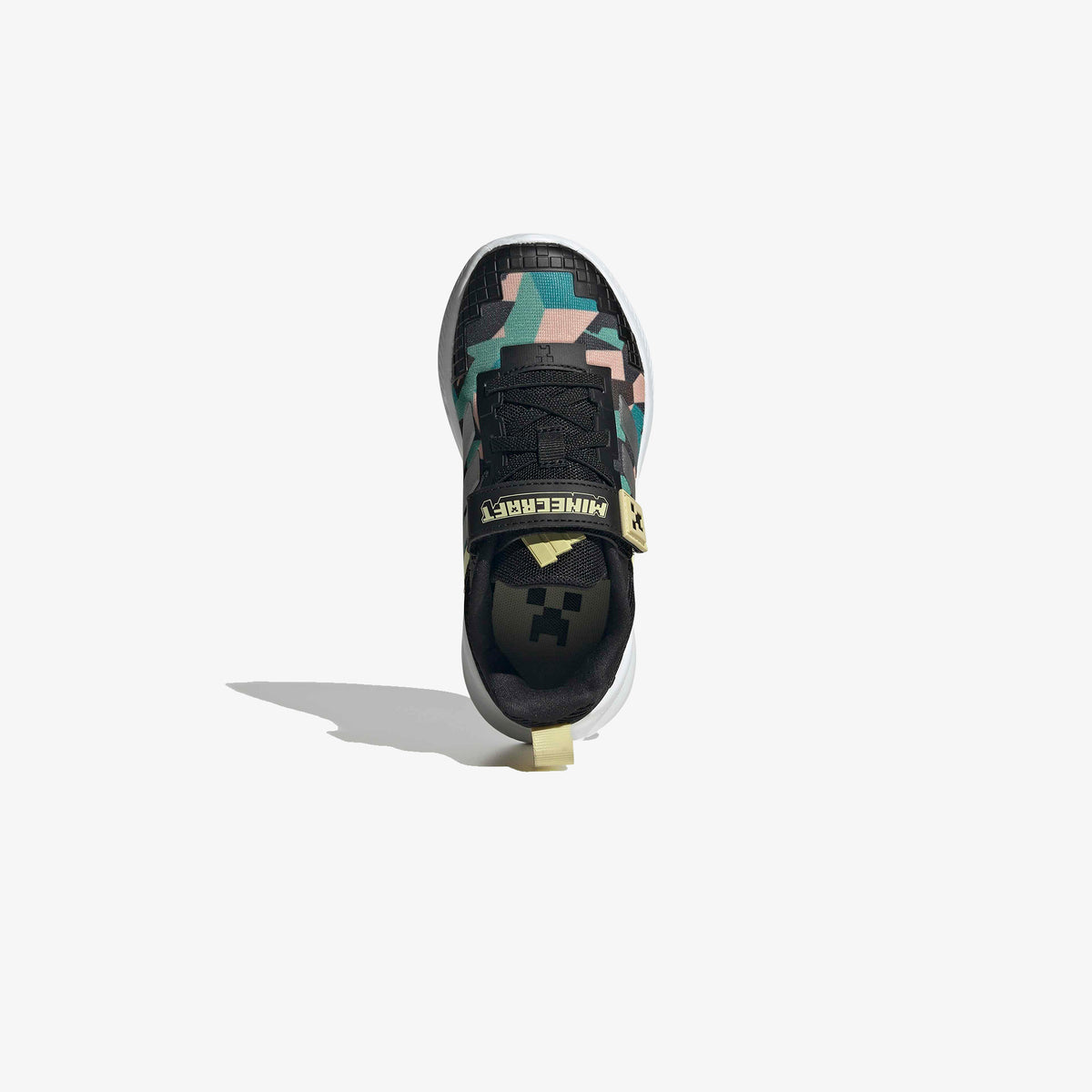 Adidas Minecraft Fortarun Elastic Lace Çocuk Siyah Koşu Ayakkabısı
