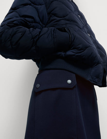 Saten Kapitone Bomber Ceket